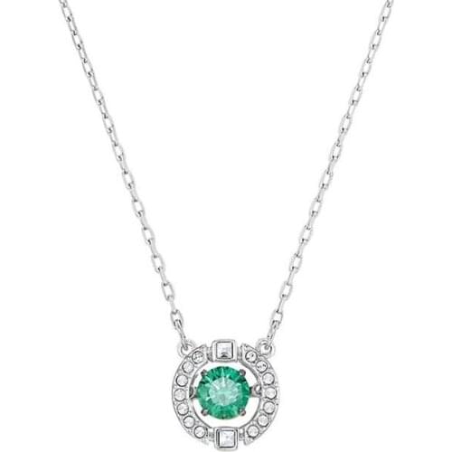 Necklace Jumping Green Heart 1:1 Clavicle Chain Women Gift 2019 Jewelry