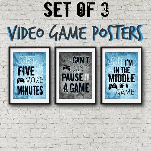 Video Game Poster Blue Print Wall Art Modern Canvas Painting Boy Bedroom Creative Gift Living Room Nordic Home Decor Pictures