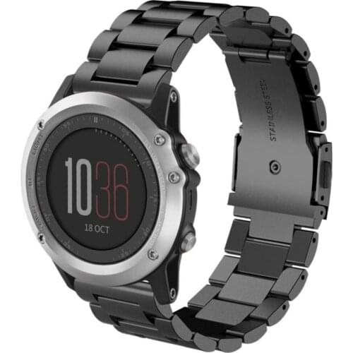 26mm Watch Strap For Garmin Metal Stainless Steel Watch Wrist Strap For Garmin Fenix 3/HR Replacement Watch Band With Tools