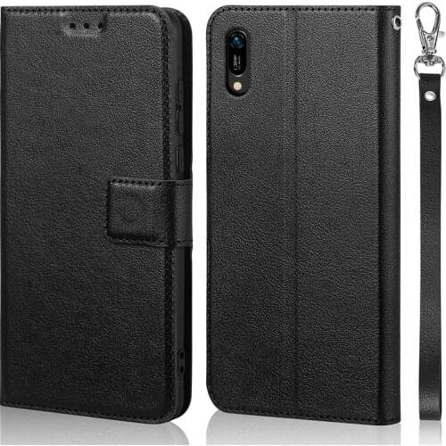 Luxury Flip Case for Huawei Y6 Pro 2019 Cover Original Book Design Leather Phone Coque Wallet Capa Stand With Strap Card