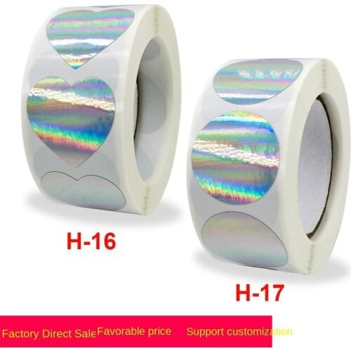 Roll up laser Silver Rainbow thank you self adhesive commercial decoration handmade stickers