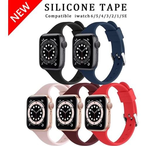 Silicone Strap for Apple Watch, 44mm 42mm 40mm 38mm Watch Band, IWatch Series 6, 5, 4, 3, 2, 1, 42mm Rubber Sports Bracelet