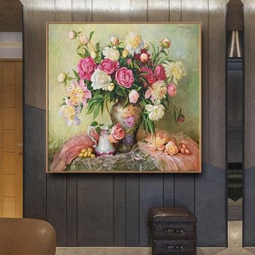 Nordic Ultra Hd Still Life Flower Art Painting Wall Art Inspirational Canvas Painting Picture For Kitchen Poster Home Decor
