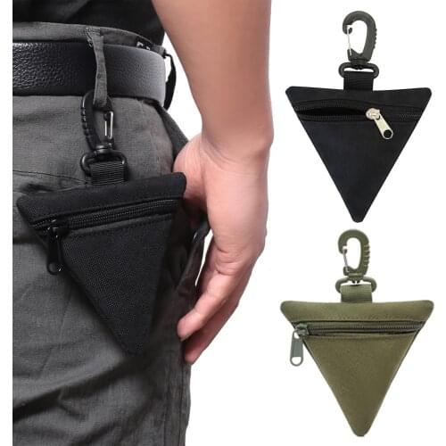 Camping Tactical Wallet Pouch Portable Key Coin Purse With Hook Earphone Holder Bag Mini Waist Bag Outdoor Hunting EDC Pack