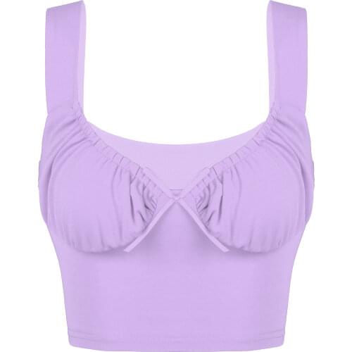 Women Girl Harajuku Sweet Crop Top Cropped T Shirt Summer 2021 Sexy Cute V Neck Tank Tops y2k Pink Ruched Sleeveless Vest Boho