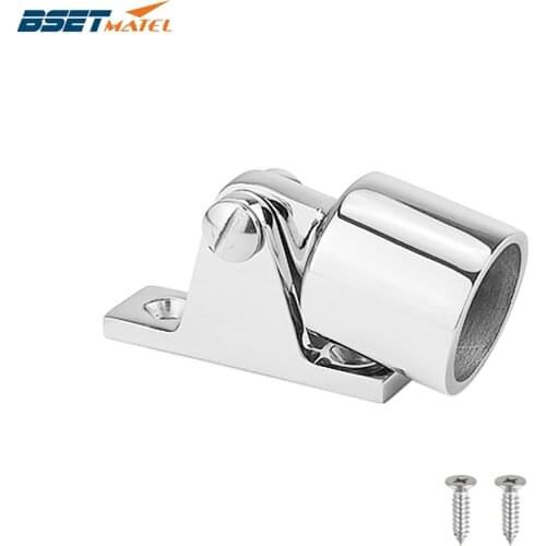 Stainless steel 316 Boat Bimini Top Fitting Deck Hinge Slide Cap Pipe Eye End Cap External Eye End Canopy Tube Boat Accessories