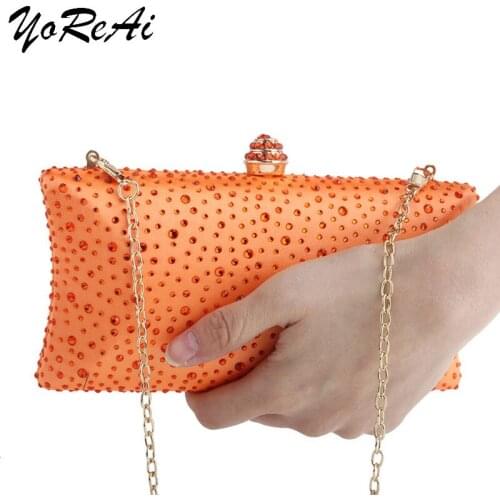 YoReAi Fashion Women Evening Bag Brand Party Banquet Glitter Pack For Ladies Wedding Clutches Handbag Shoulder Bags Chain Bolsas