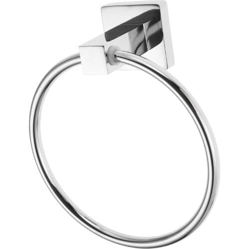 1x 14cm Bathroom Towel Ring 304 Stainless Steel Toilet Wall Mount Round Towel Holder