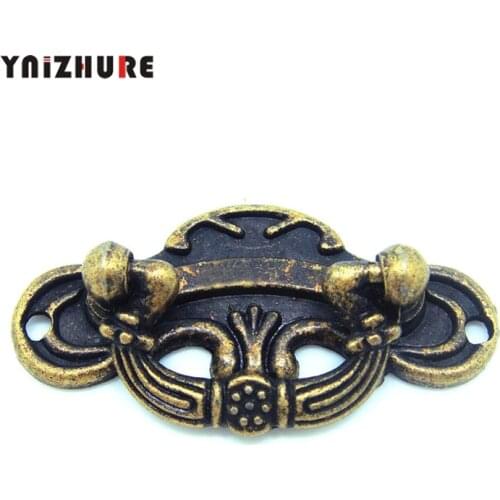 2pcs 60*30mm Retro Door handle Vintage Antique Box Handle Cabinet Handle furniture Drawer Handle