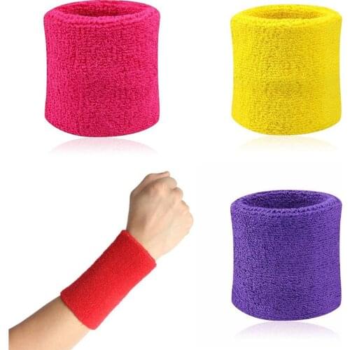 2PCs Wristbands Sport Sweatband Hand Band Sweat Wrist Support Brace Wraps Guards For Gym Volleyball Basketball Teennis