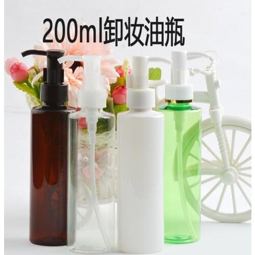 200ML PET Plastic Bottle With black/white Lotion pump,Empty Cosmetic Containers,Cleansing/shower gel/Shampoo Case