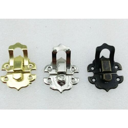 4Pcs 30*30mm,Antique Iron Jewelry Box Padlock Hasp Locked Wooden Wine Gift Box Handbag Buckle Hardware Accessories