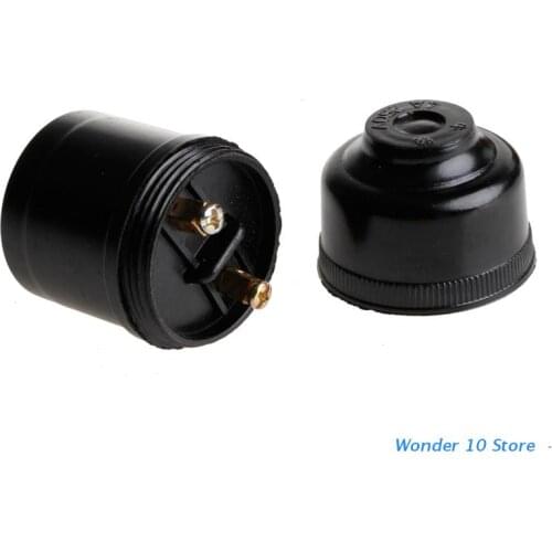 5pcs Black E27 Light Bulb Lamp Holder Base Pendant Screw Socket 250V 4A