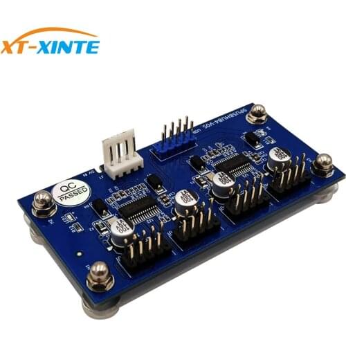 9 pin USB Header Male 1 to 4 Male Extension Cable Card USB 2.0 HUB 9 pin Connector Adapter SATA Power Magnetic Base for Desktop