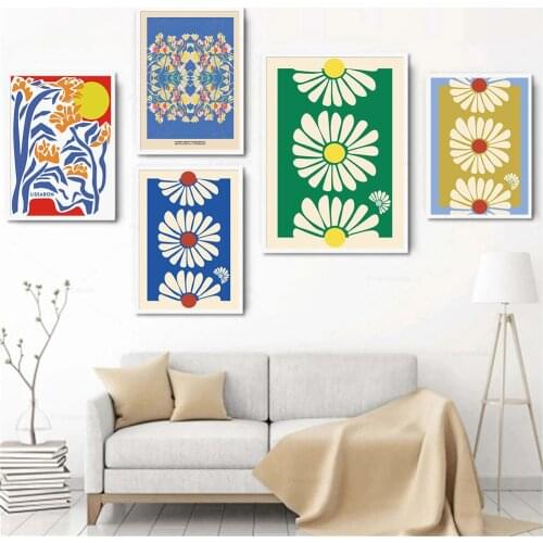 Flower Market Abstract Wall Art Canvas Painting Colorful Flowers Poster Modern Print Nordic Wall Pictures Living Room Home Decor