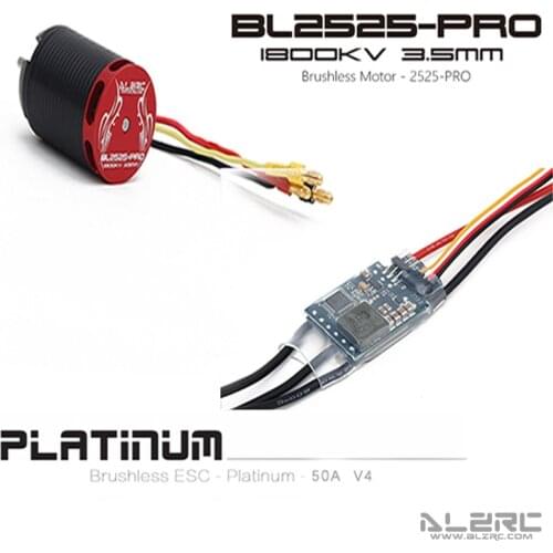 ALZRC - Brushless Motor - 2525-PRO - 1800KV + V4 50A ESC for Devil X360 and GAUI X3