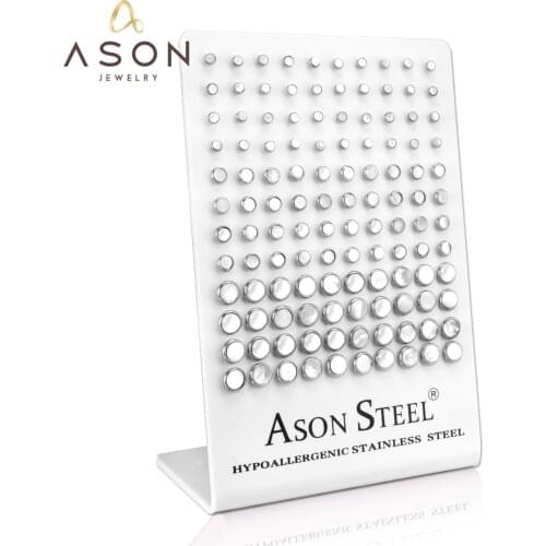 ASONSTEEL High Quality White Transparent Shell Stud Earrings for Women Girls Piercing Jewelry