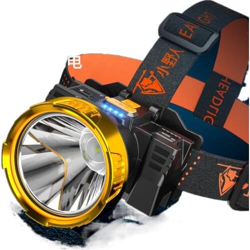 Headlight glare rechargeable flashlight bright xenon head-mounted induction small night fishing special lithium miner