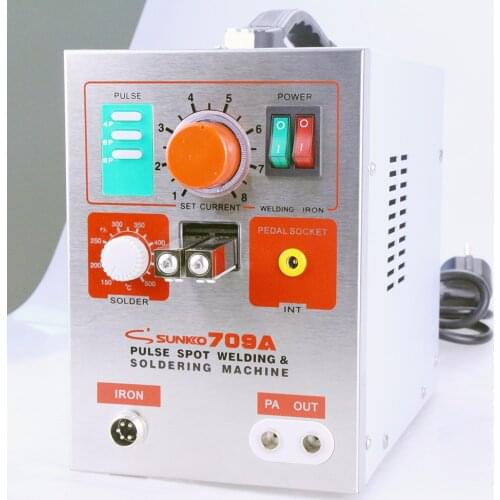 Hot sale SUNKKO 709A Battery Spot Welder with HB-70B Welder pen for 18650 WELDING STATION Spot Welding Machine 110V