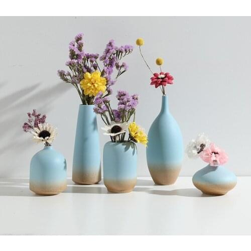 [HHT] Nordic Modern Minimalist Vase Home Decoration Living Room Dried Flower Arrangement Ceramic Crafts Tabletop Vase