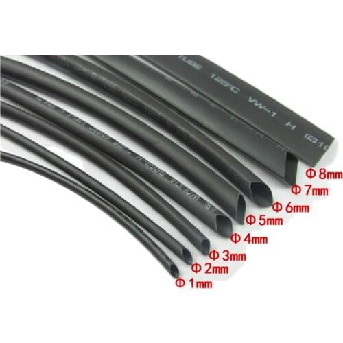 8meter/Lot Heat Shrink Tube Thermoresistant Tubing Kit, Cable Wire Insulation Sleeve Shrink Wrapping 1m 2m 3m 4m 5m 6m 7m 8m