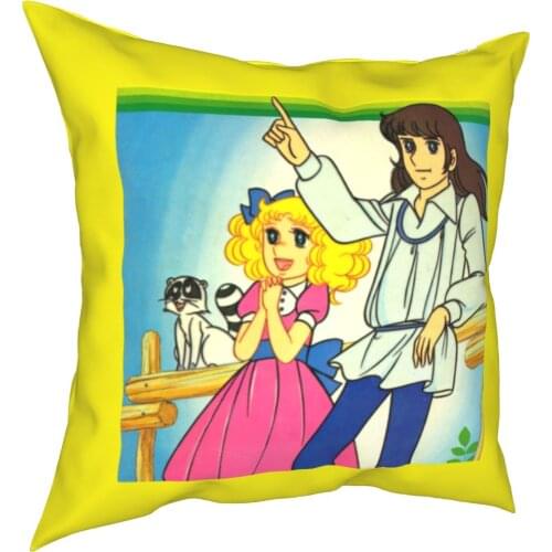 Candy candy Anime Manga Kissen Fällen Candice Weiß Japan Cartoon Kissen Abdeckung Dekorative Kissen für Zimmer 45*45cm