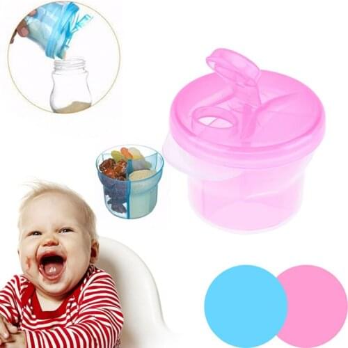 1 PCS Portable Baby Milk Box bean Powder Dispenser Container Three Lattice Compartment Infant Food Storage High Quality