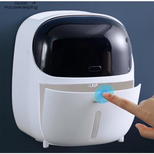 Creative Toilet Paper Holder Waterproof Holder for toilet paper Bathroom Toilet Paper Storage Box Toilet Roll Holder Robot Shape