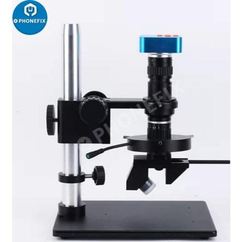 HDMI 3D Microscope Camera Set 2K HD 21MP Industrial Digital Microscope Video Camera with 208 LED Light Lamp For Phone Repair