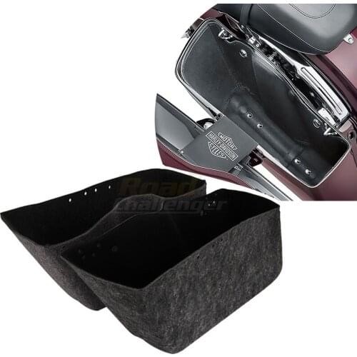Motorcycle Drop-in Saddlebag Insert Carpet Liner For Harley Touring Street Electra Glide Road King 1996-2013