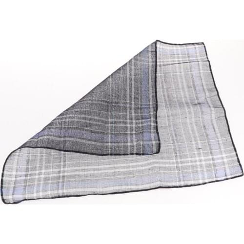 12pcs Mens Handkerchiefs Classic Design Vintage Plaid Hanky ​​Pouch - 36