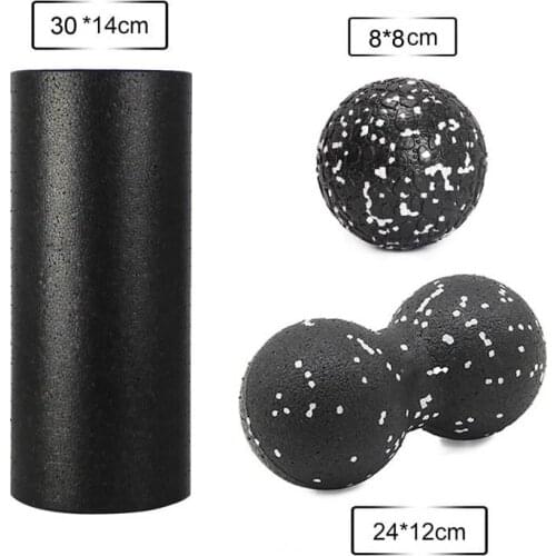 Fitness Yoga Block EPP Foam Roller Massage Peanut Ball Set High Density for Physical Therapy Deep Muscle Exercise