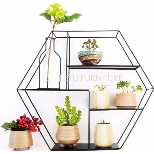 Modern Minimalist Design Wall Mounted Shelf, Flower pot Display Rack Ledge Storage Holders Racks, Metal organizer Wall Shelf 1PC