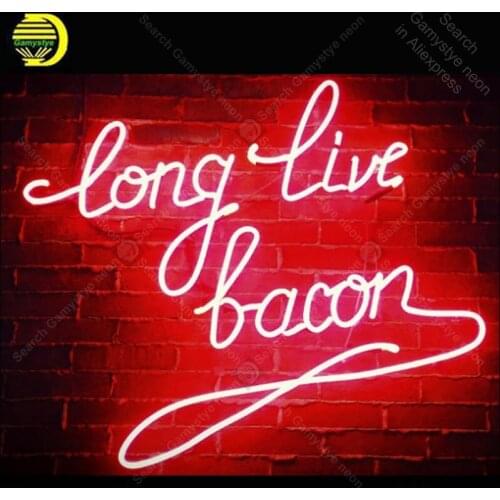Neon Sign for Long Live Baco Home Display Decoracion Express ship Beer Neon Light up wall sign Neon Signs for bedRoom Letrero