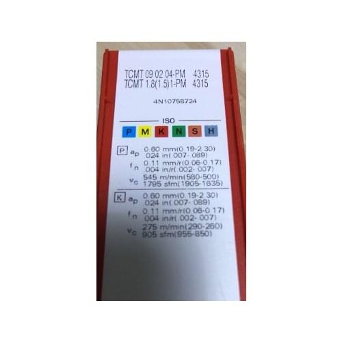 ORIGINAL 10PCS CARBIDE INSERT TCMT090204-PM4315