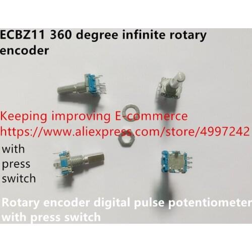Original new 100% ECBZ11 360 degree infinite rotary encoder digital pulse potentiometer with pressure switch and no switch