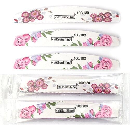 High Quality 5pcs/set Nail File 100/180 Nail Art Buffer File Professional File Block Sanding Pedicure Manicure Care Makeup Tools