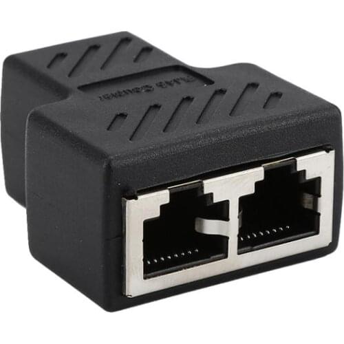 1 To 2 Ethernet Network Connector Network Cable Female Adapters Splitter Extender LAN Connector Apply To Cat5 Cat6 Ethernet