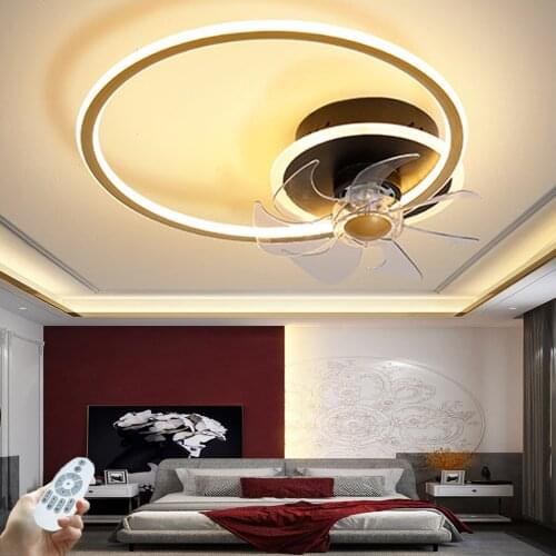Ceiling Fan with Lighting LED Modern Mute with Remote Control and APP Dimmable Lamp Living Room Bedroom Corridor Study Indoor