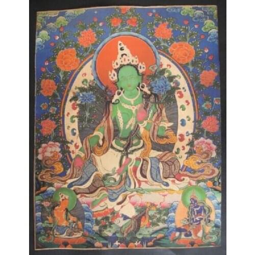 Tibet Tibetan silk embroidery exquisite Thangka Tibetan Buddhist meditation