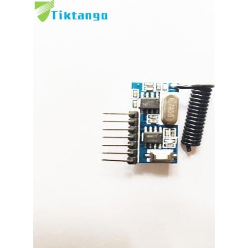 Tiktango 433mhz RF Receiver Learning Code Decoder Module 433 mhz Wireless 4 CH output For Remote Controls 1527 2262 encoding