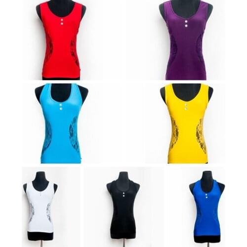 Bellydancing top Belly dance sexy lace top milk silk shirt Bellydance practice Costume Top lesson class training wear for women