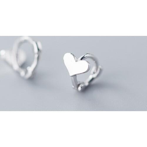 MloveAcc Hearts Small Hoop Earrings 925 Sterling Silver Circle Earrings for Women Wedding Jewelry Gift