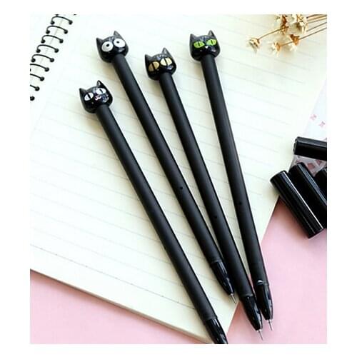1pc Cute Cartoon Animal Cat 0.5mm Black Ink Gel Pen(tt-3858)