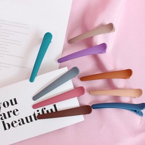 Ins Macaron Color Clips Korean Scrub Barrettes 1PC Women Grils High Quality Hair Accessories Hair Pins Solid Hair Clip wholesale