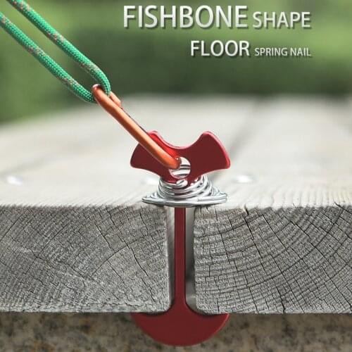 12pcs Lengthen Floor Nail Camp Wind Rope Tent Peg Path Deck Anchor Chains Linked Bone Nails Tent Nail Canopy Accessories