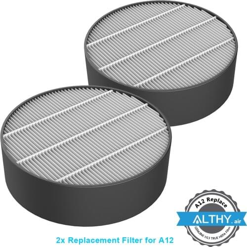 H13 TRUE HEPA Filter only fit for ALTHY A12 Air Purifier Cleaner Home Allergies Pets , Remove 99 Smoke Dust Mold Pollen