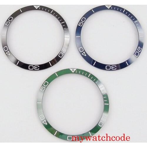 39.2mm corgeut black/green/blue ceramic bezel insert fit 41mm corgeut watch watch replacement watch accessories