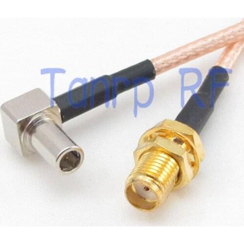 8in SMA female to MS147 male right angle RF adapter connector 20CM Pigtail coaxial jumper cable RG316 extension cord