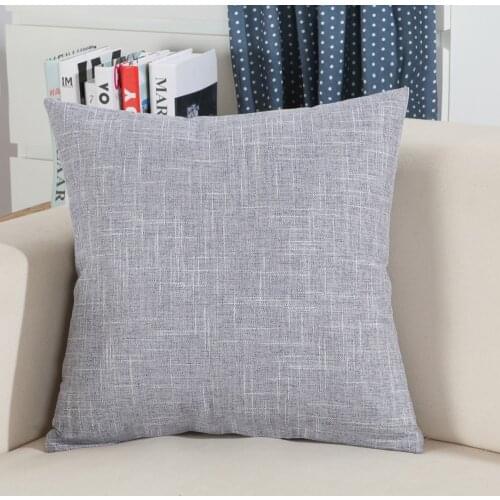 Airldianer Decorative Pillow Case Solid Color Cotton Linen Cushion Cover For Sofa Home Durable Linen Pillow Cover Pillowcase